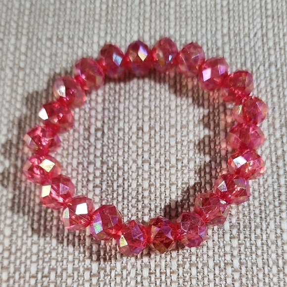 Elegant Pink Crystal Bracelet - Picture 1 of 3